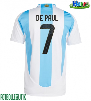 Argentina Rodrigo De Paul #7 Hemmatröja Copa America 2024 Kortärmad